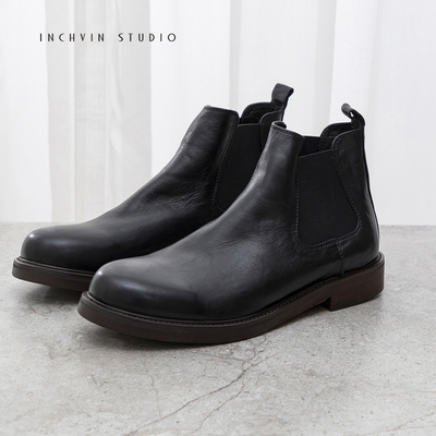 小牛皮GAO密软底男士经典马丁靴