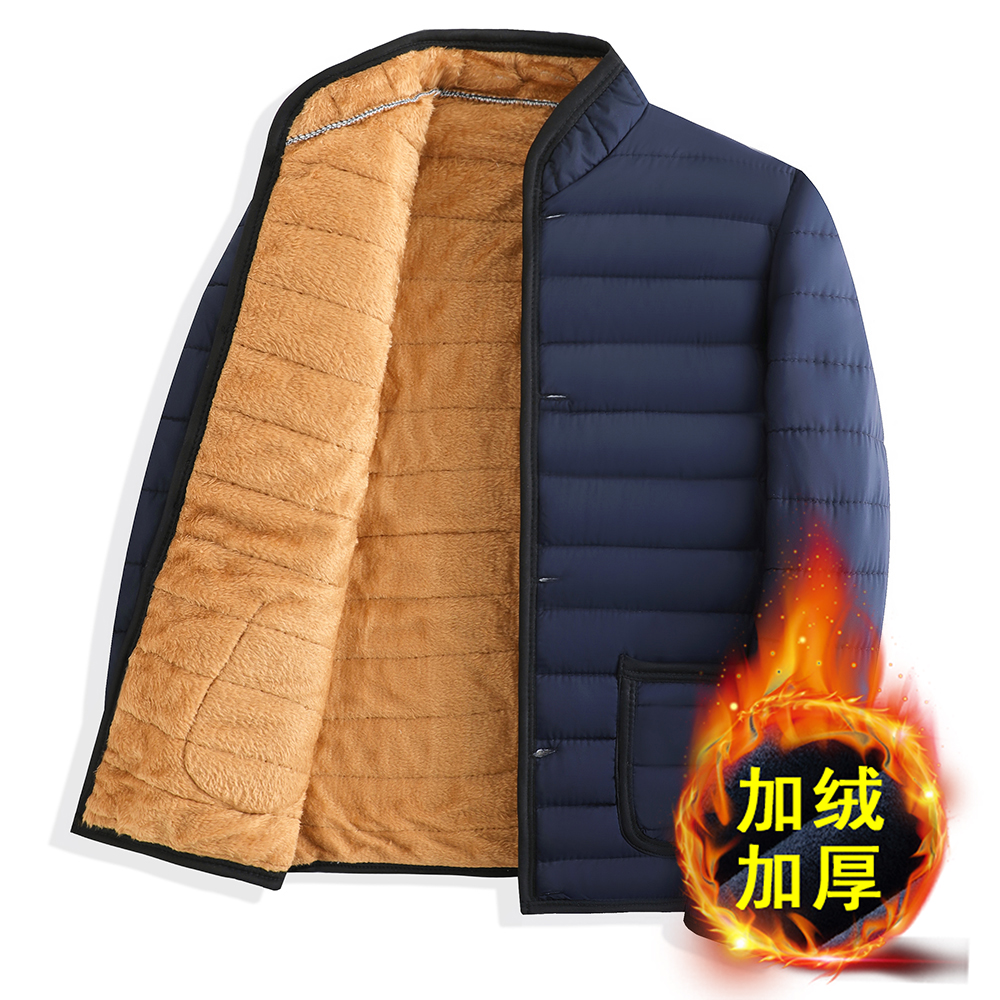 冬季中年男加绒加厚棉袄老人内胆爸爸装冬装外套中老年棉衣爷爷衣