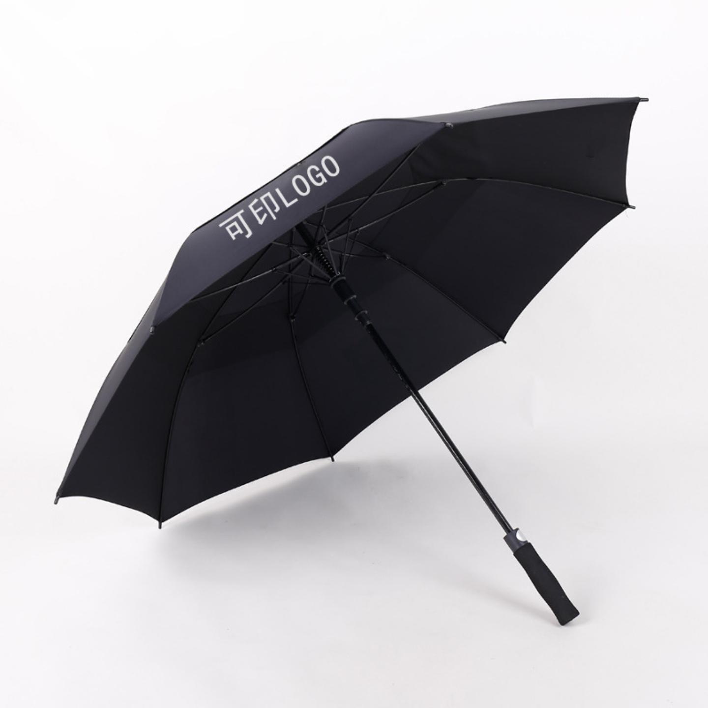 抗风双层高尔夫雨伞长柄商务款