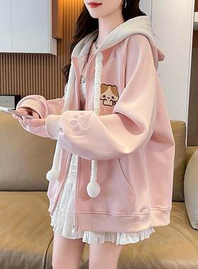 大学女生甜美可爱棒球制服夹克，初高中学生春秋季新款，大孩子连