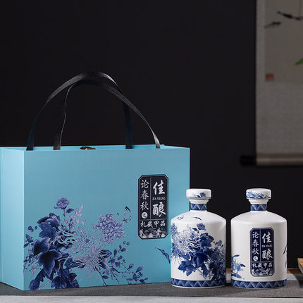 无酒陶瓷空酒瓶子酒壶论春秋佳酿酒罐酒坛密封罐果酒瓶泡酒缸具