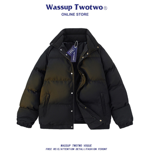 TWO 加厚棉袄情侣款 TWO美式 2025新款 外套 立领羽绒棉服冬季 WASSUP