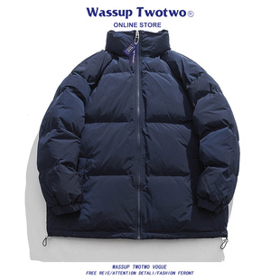 新款 WASSUP 秋冬季 TWO棉服男士 保暖防风立领外套休闲百搭棉袄 TWO