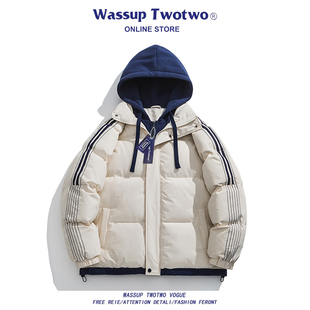 加厚保暖防风御寒棉衣男女连帽百搭外套 TWO2025秋冬款 WASSUP TWO