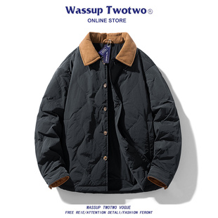 冬季 TWO葫芦纹轻薄羽绒服男女款 保暖百搭情侣休闲外套 TWO WASSUP