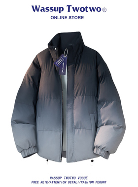 WASSUP TWO TWO立领棉服男士秋冬季2025新款加厚棉袄冬装棉衣外套