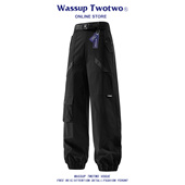 子 工装 TWO WASSUP 春秋季 TWO美式 男款 潮牌宽松休闲长裤 束脚裤 时尚