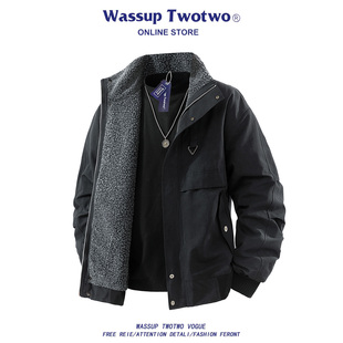 加厚保暖工装 WASSUP 2025新款 TWO加绒棉服外套秋冬季 棉衣夹克 TWO