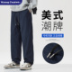 TWO 新款 TWO潮牌直筒休闲工装 WASSUP 裤 男2025秋季 纯色宽松长裤 女