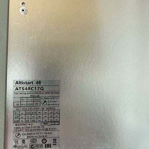 议价-软启动器ATS48C17Q三相电旁路式电动机水-可维修