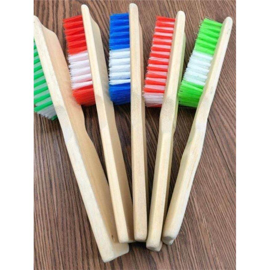 家用加厚长柄木质竹质洗鞋刷鞋刷硬毛洗衣刷地板刷清洁不伤鞋刷子