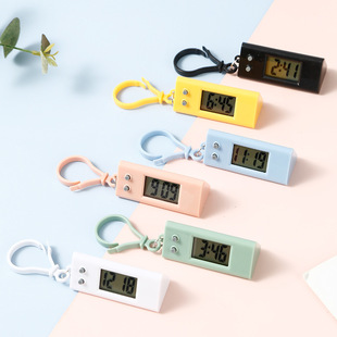 简约迷你时间表学生考试专用电子表宿舍桌面小时钟便携钥匙小挂表