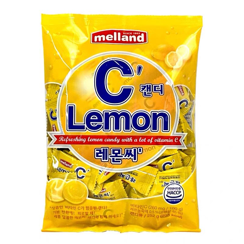 国际柠檬味糖252g韩国进口硬糖水果糖喜糖独立包装维C