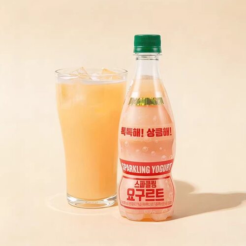 YOUUS呱呱嘟乳酸菌饮料400ml韩国进口含汽水网红零脂碳酸夏季冰镇