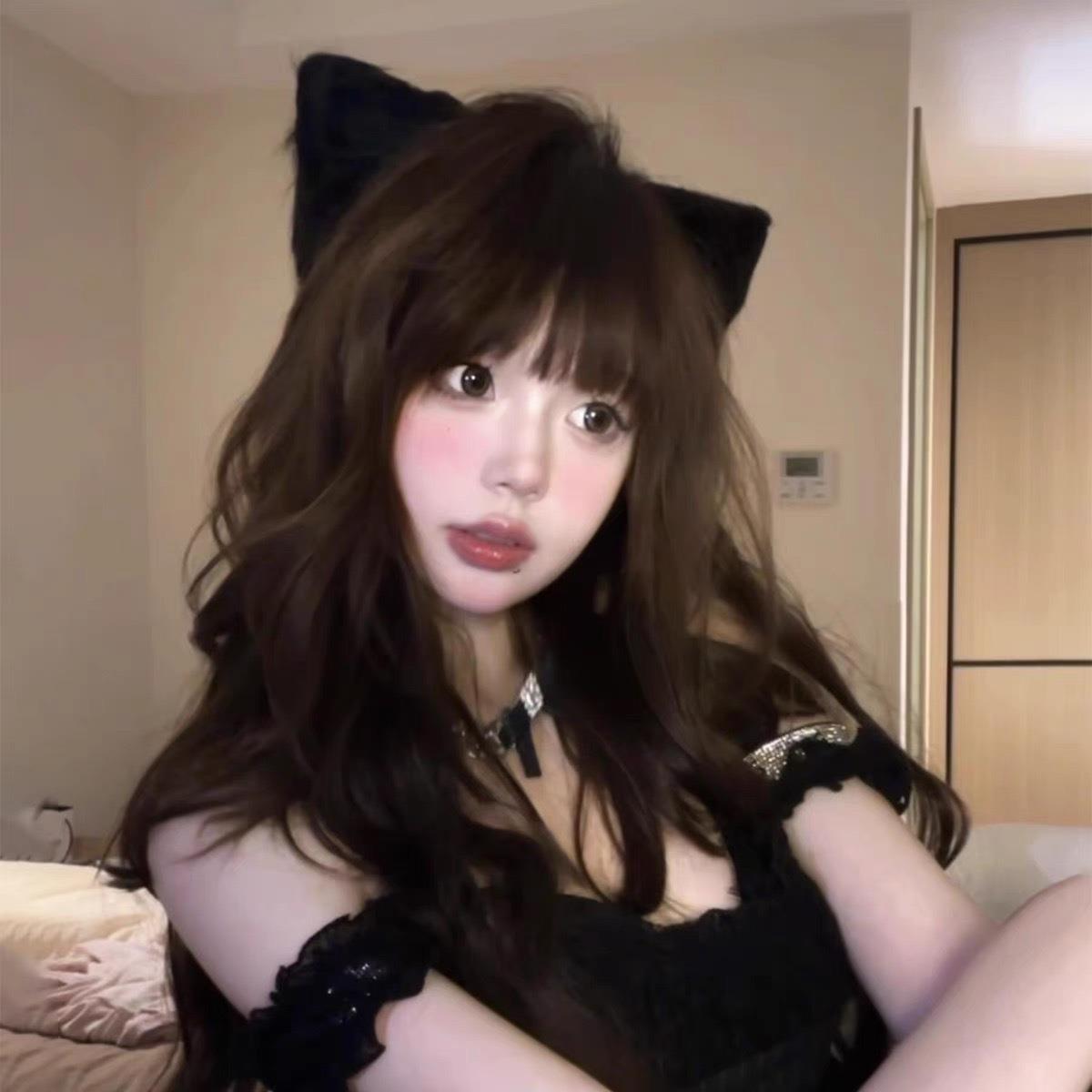 可爱毛绒猫耳朵发夹cos猫娘仿真立体兽耳KC手作头饰装扮猫咪发饰