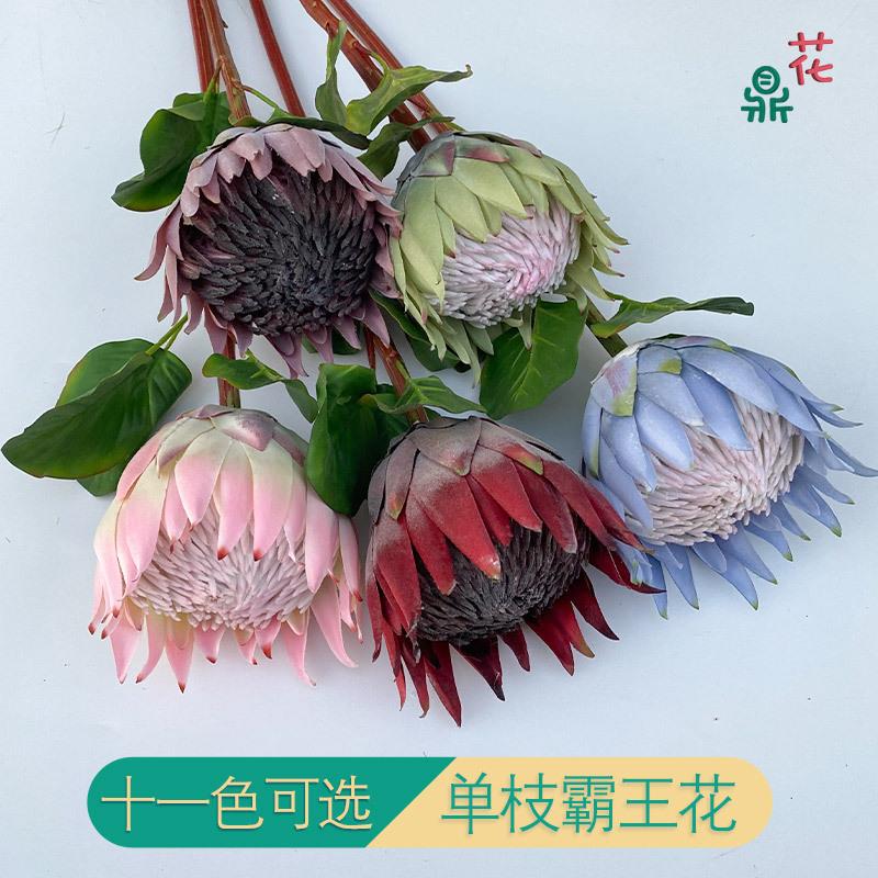 单枝霸王花 南非帝王花 家居落地装饰假花 北欧酒店拍照道具绢花