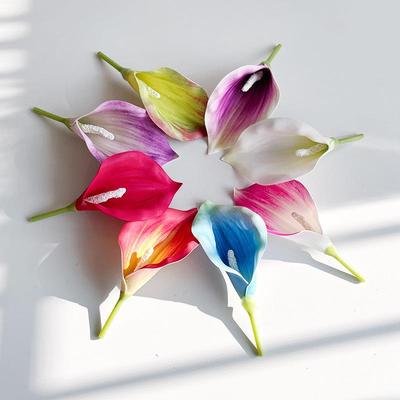 新款仿真马蹄莲花头小号eva头饰婚礼花材跨境外贸diy烘焙装饰软胶