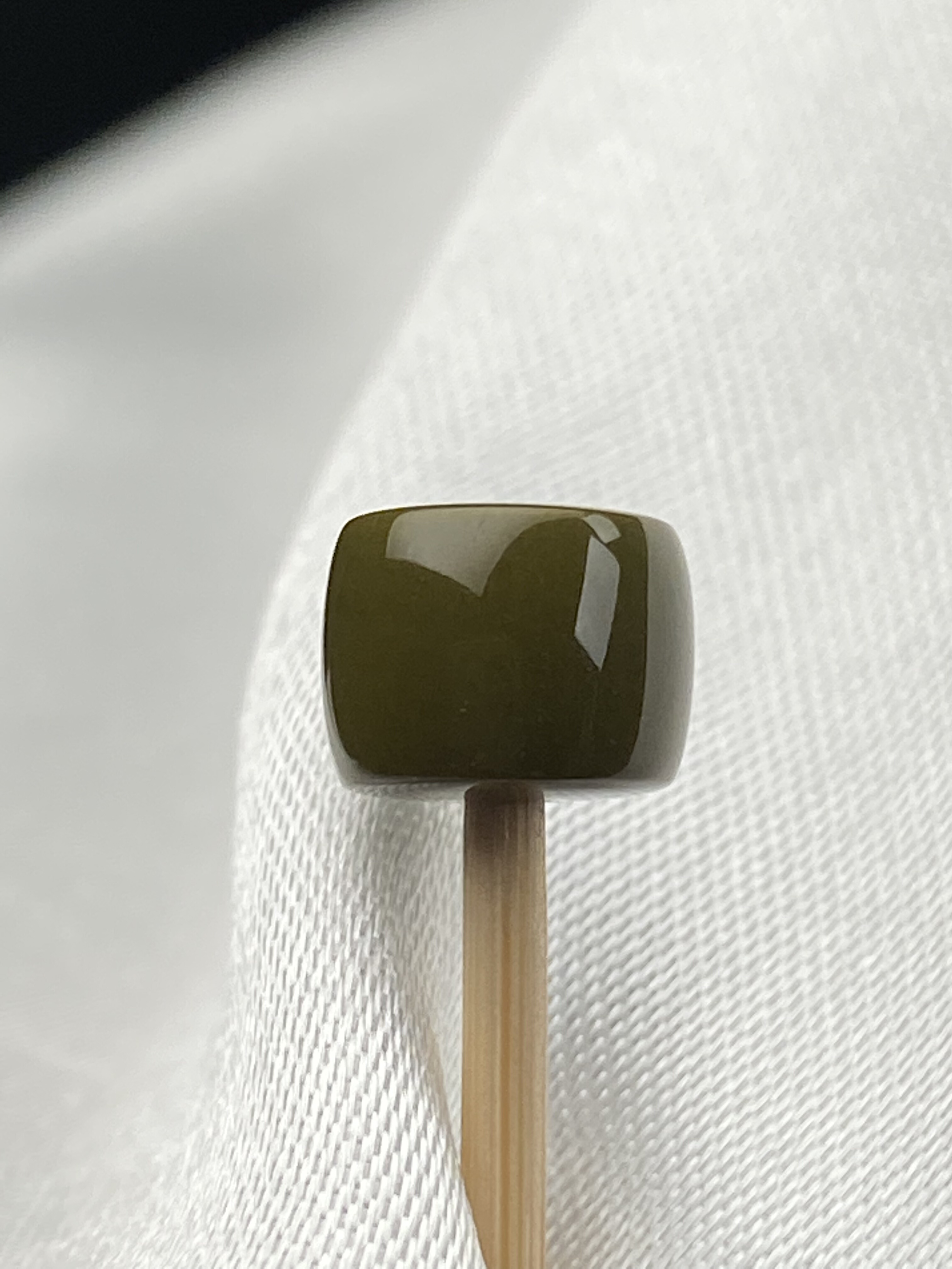 湖北天然原矿瓷釉级绿松石直切7.2mm高5.6mm隔珠顶珠DIY配饰