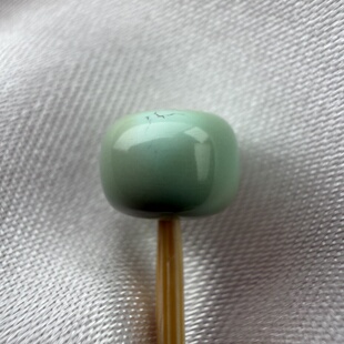 绿松石老型7.8mm高5.9mm湖北原矿瓷釉级水草纹俏色隔珠配饰