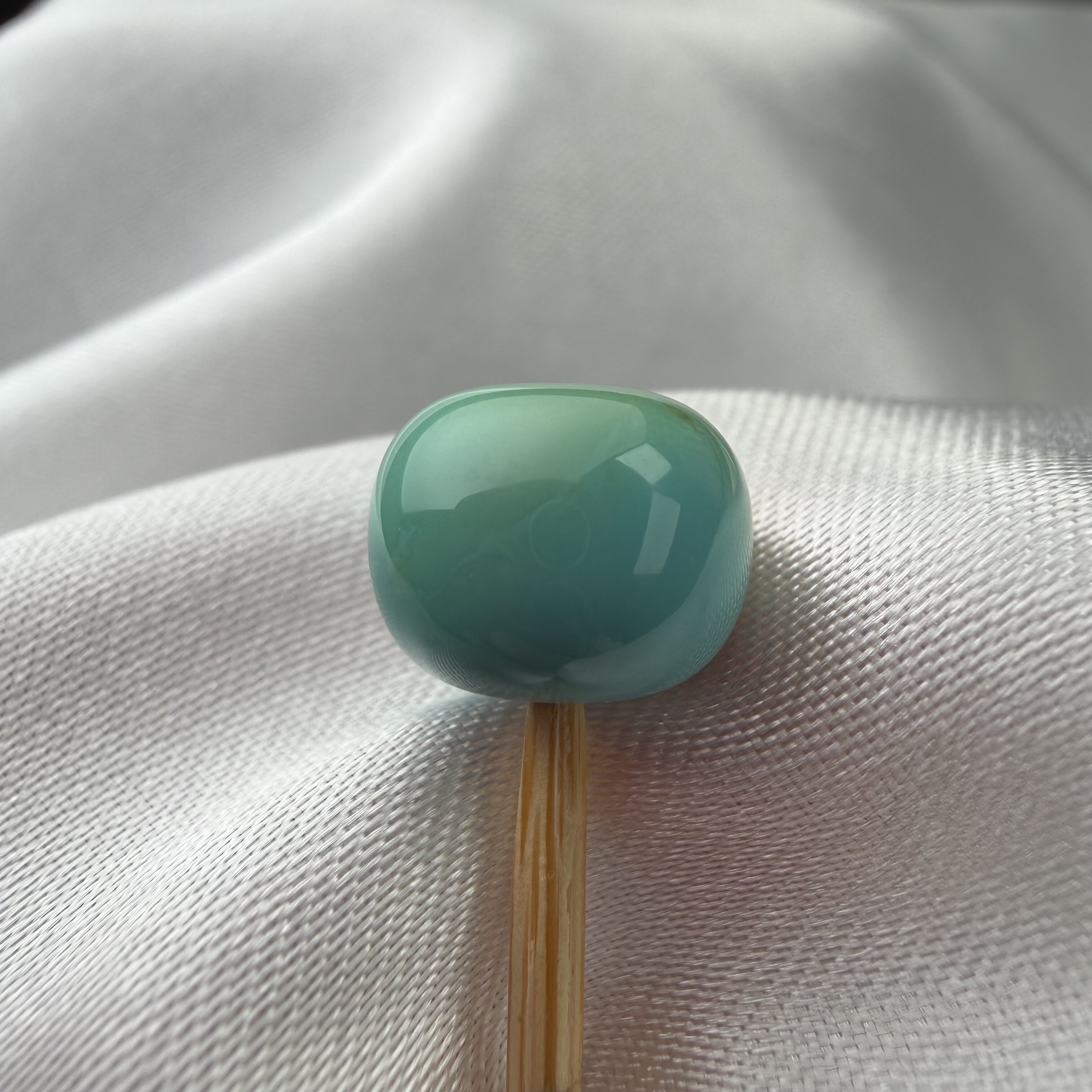 绿松石俏色双色墩子隔片9.4mm高764mm湖北原矿瓷釉级隔珠