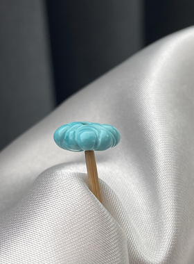 天然原矿绿松石果冻料吞噬9.6mm0.527g