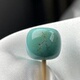 绿松石老型12.9mm高11.5mm湖北天然原矿瓷釉级绿松石墩子顶珠配饰