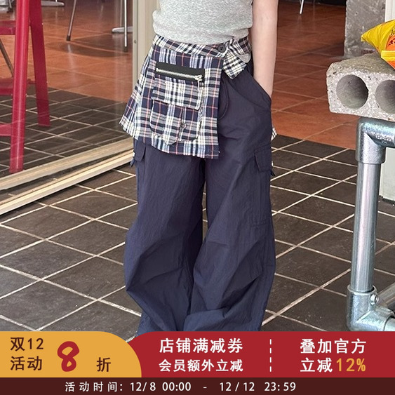 依依妈女童宝宝韩版宽松休闲户外口袋工装裤儿童夏季薄款洋气裤子