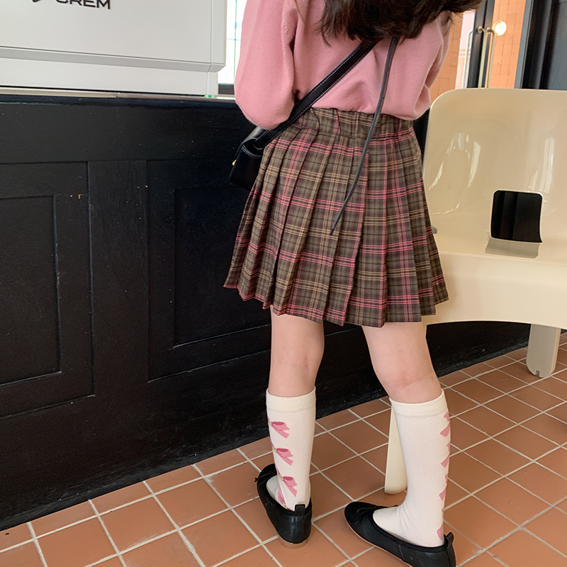 依依妈半身裙甜美学院风百褶裙