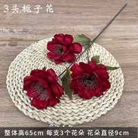 3 гардении (бордово-красные)