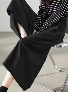 小灰兔正品2026春款简约休闲百搭阔腿垂感九分裤110035-4222811