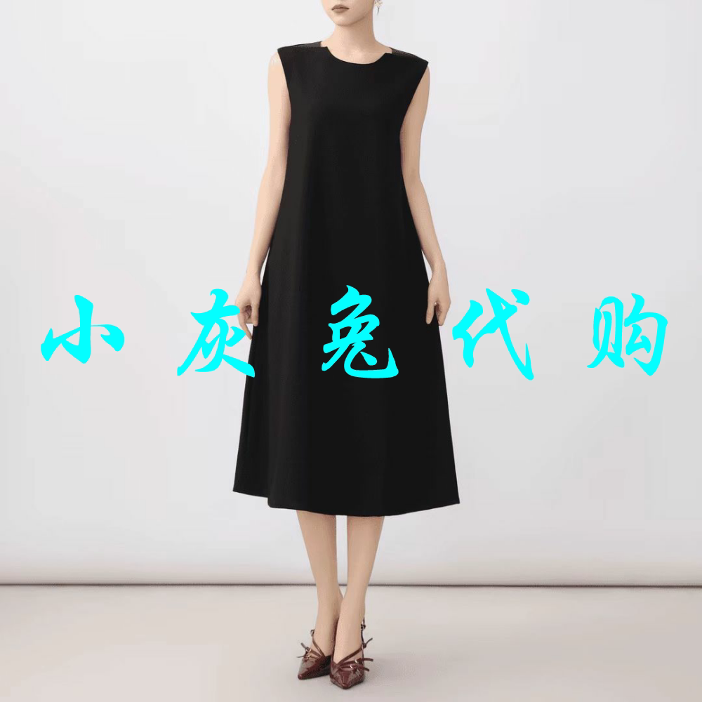 小灰兔正品2025夏新款圆领洋装气质无袖连衣裙1500525-2227311-