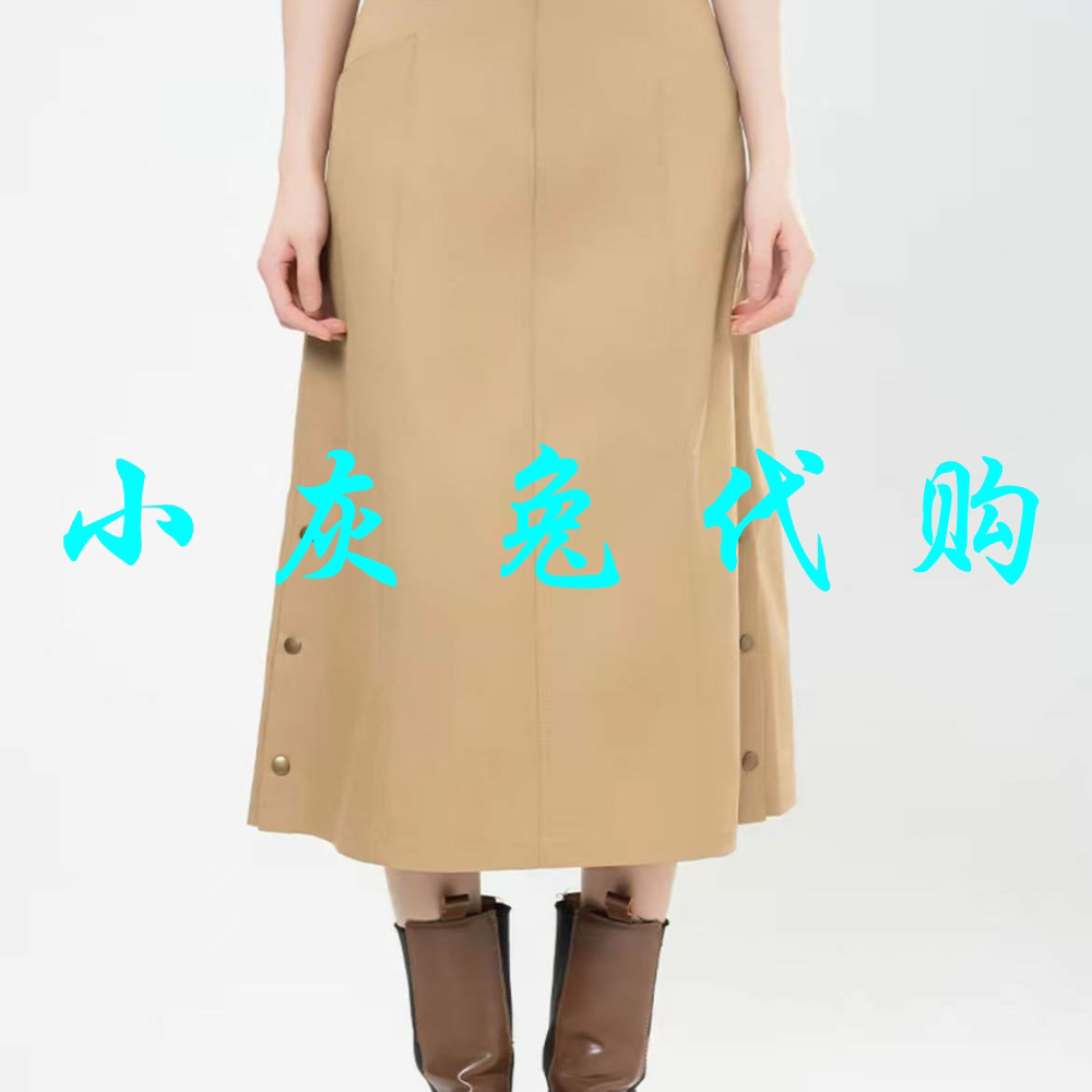小灰兔正品2025秋新款高腰休闲百搭不规则半身裙520030