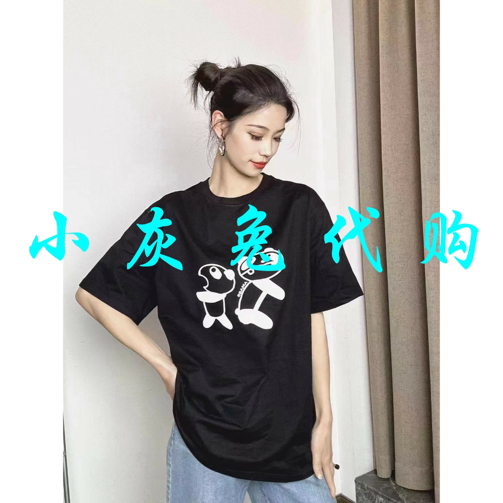 小灰兔正品代购2023夏款卡通圆领印花短袖T恤5300858-42236AN-