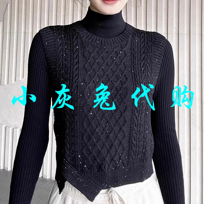 小灰兔代购不规则闪闪针织背心5399736-1T55711-003