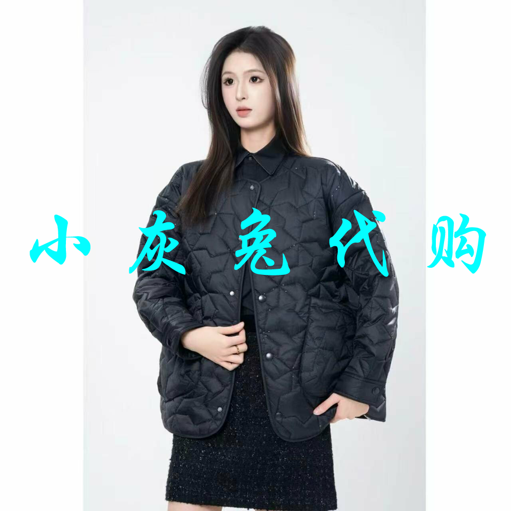 小灰兔代购2025冬新款宽松百搭菱格纹新雪丽棉服540073-1102411