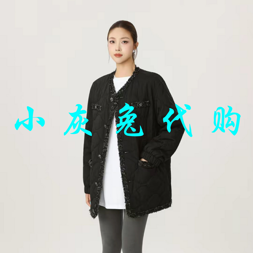 小灰兔正品2025新款花呢小香风新雪丽保暖棉服外套540040-1144083