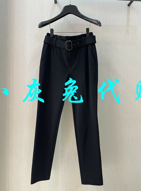 小灰兔正品代购2025秋新款系腰带小腿休闲裤1100434-330511-001