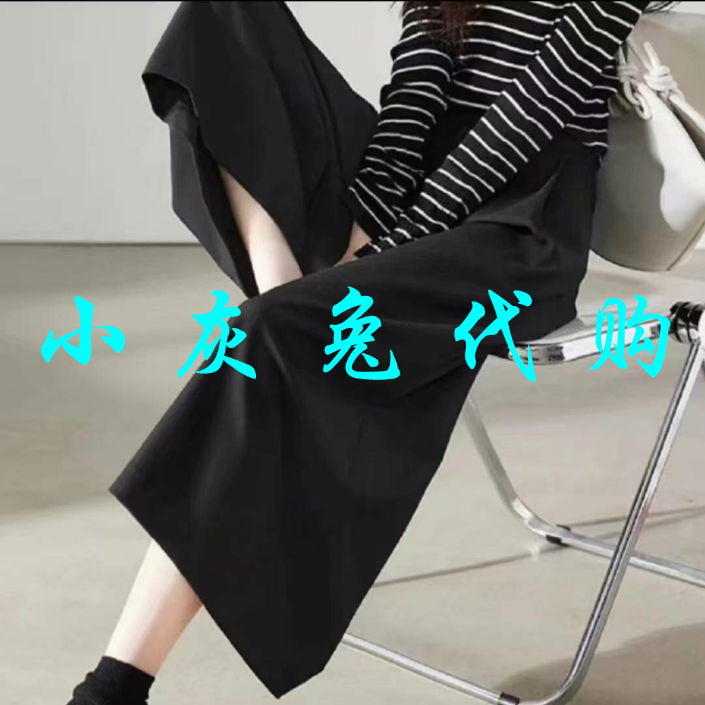 小灰兔正品2026春款简约休闲百搭阔腿垂感九分裤110035-4222811