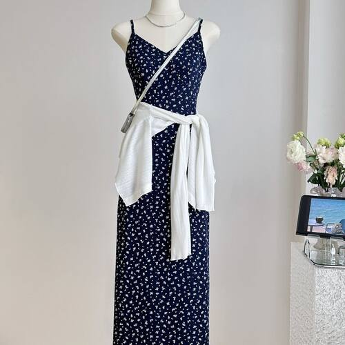 早秋两件套棉碎花甜美压花H