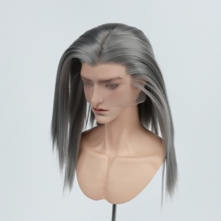 李氏越洋BJD假发前蕾丝手勾毛坯美人尖/平三尖自然过渡发际线