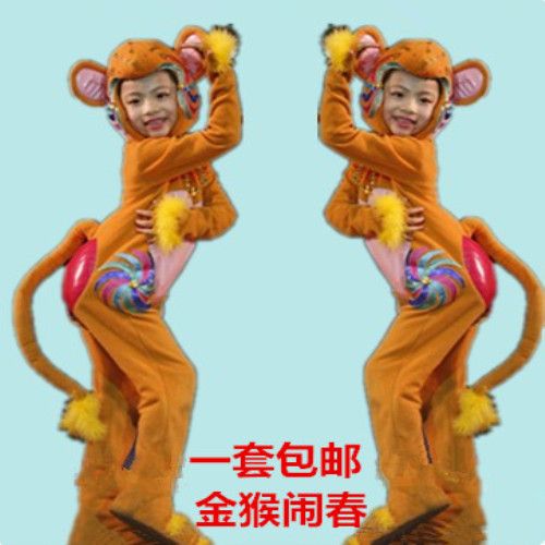男女童卡通动物表演服装