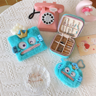 日系卡通丑鱼小怪兽人鱼汉顿周边收纳桶置物盒午睡枕零钱包首饰盒
