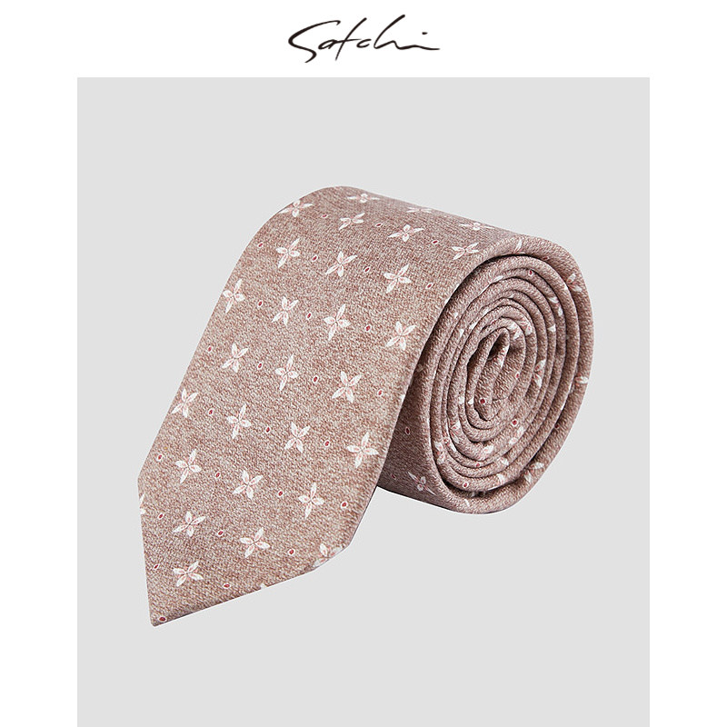 [100%桑蚕丝]SATCHI沙驰男装男士领带品牌高端经典商务正