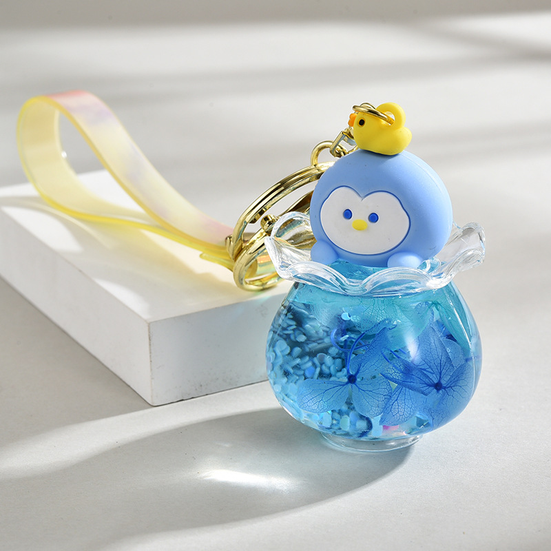 创意亚克力入油夜光泡泡珠卡脖奶茶杯钥匙扣精致可爱包包挂件