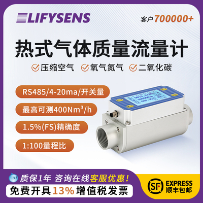 高压微小热式质量气体流量计泄露氧气氢气氦气氩气甲烷丙烷带485