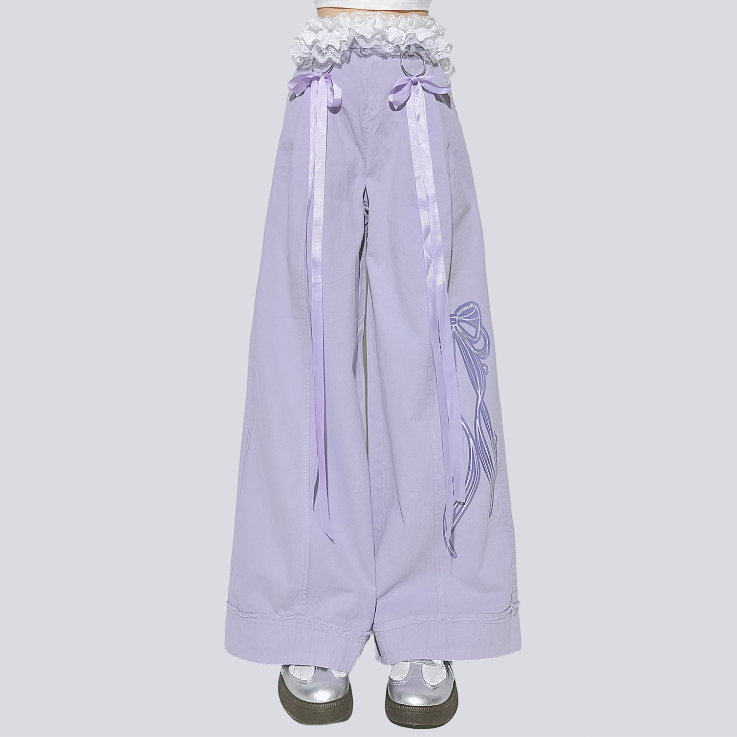 饭粒家 原创甜酷街头直筒宽松设计感阔腿裤工装裤潮女夏休闲蕾丝,女装/女士精品,休闲裤,淘宝优惠券,粉丝福利购,淘宝优惠卷