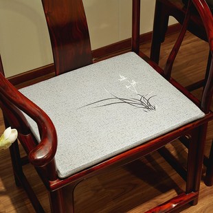 兰花中式 坐垫红木椅垫茶桌餐椅官帽椅太师椅圈椅座垫海绵垫子定制
