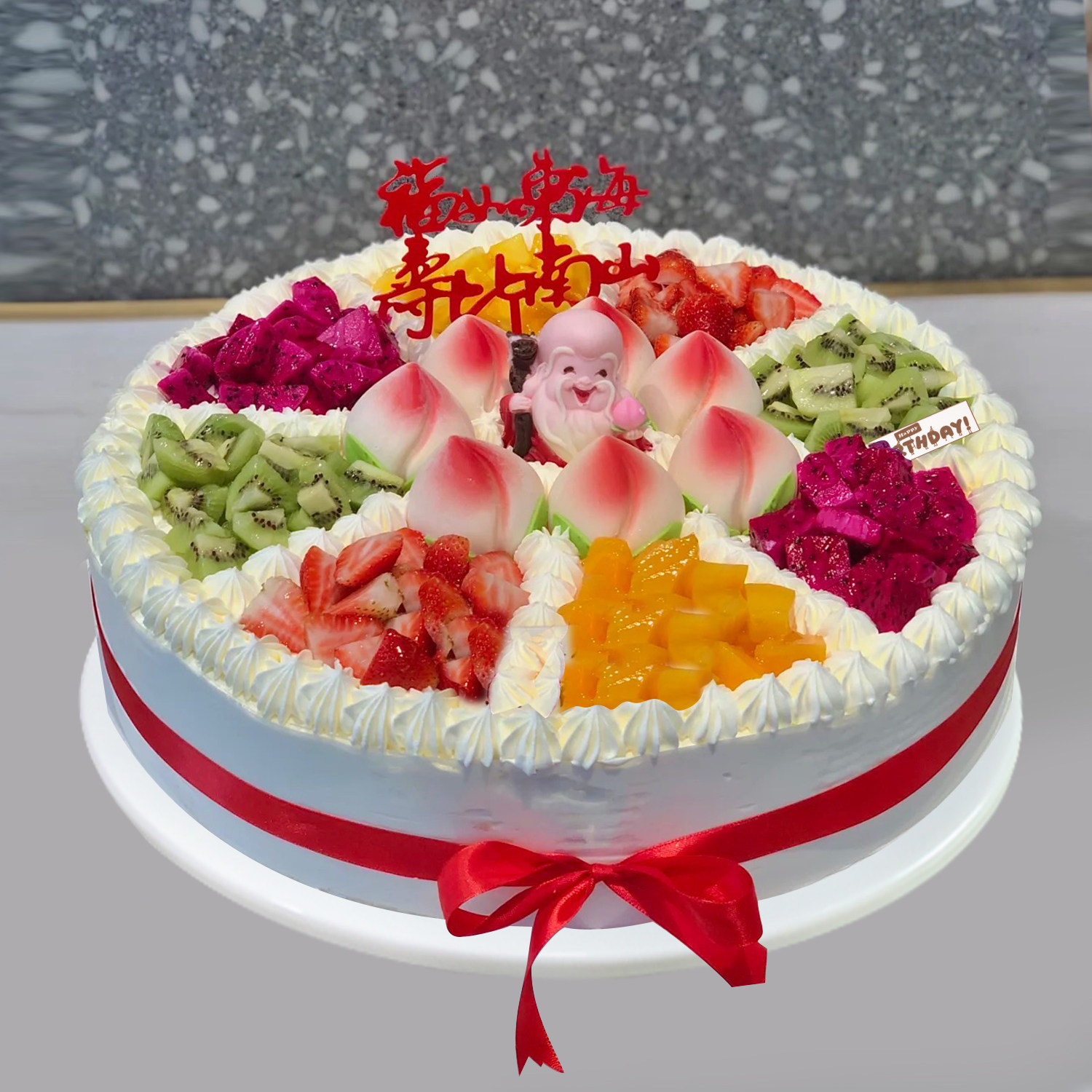 水果祝寿蛋糕模型生日假橱窗样品