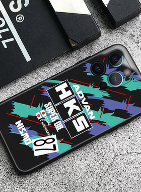 JDM HKS迷彩GTR适用OPPO Reno10一加11荣耀90软IqooNeo8小米13红米Note12Turbo苹果15ProMax三星S23U手机壳男