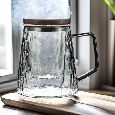 爆款玻璃泡茶杯茶水分离男士带手柄个人专用喝茶的杯子泡茶杯